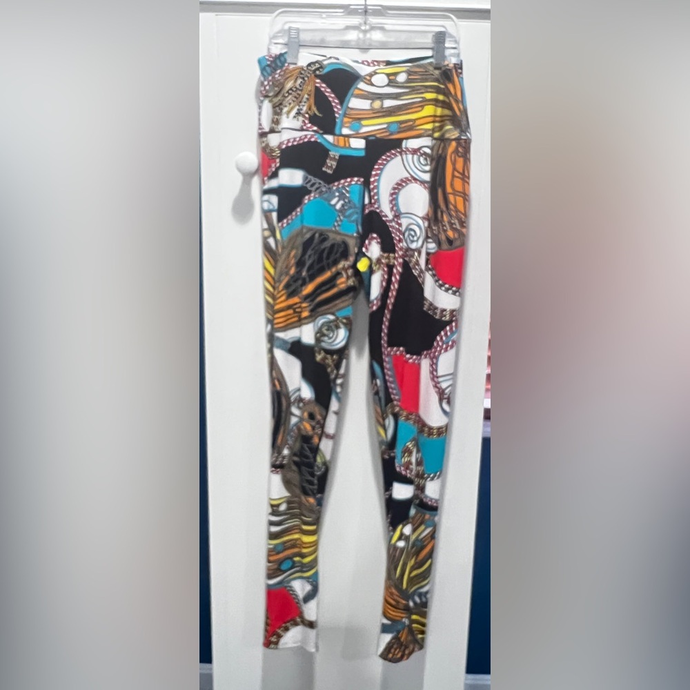 Eva Varro Multicolor Abstract Leggings